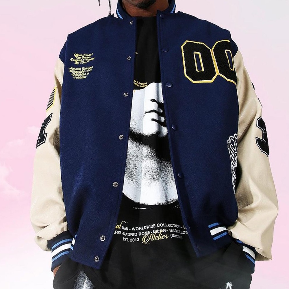 Varsity bomber jacket